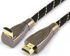 Кабель HDMI 1м Wize WAVC-HDMIRA-1M круглый черный