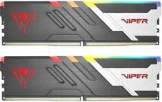 Оперативная память для компьютера 64Gb (2x32Gb) PC5-41600 5200MHz DDR5 DIMM Unbuffered CL40 Patriot Viper Venom RGB PVVR564G520C40K Патриот