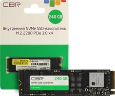 Твердотельный накопитель SSD M.2 240 Gb CBR Lite Read 2000Mb/s Write 1300Mb/s 3D NAND TLC SSD-240GB-M.2-LT22