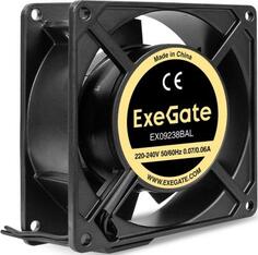 Вентилятор 220В AC ExeGate EX09238BAL (92x92x38 мм, 2-Ball (двойной шарикоподшипник), алюминиевый корпус, подводящий провод 30 см, 2800RPM, 40dBA, RTL