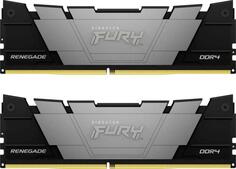 Оперативная память для компьютера 64Gb (2x32Gb) PC4-28800 3600MHz DDR4 DIMM CL18 Kingston Fury Renegade Black KF436C18RB2K2/64