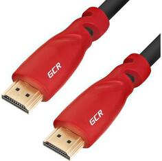 GCR Кабель 1.0m HDMI версия 1.4, черный, красные коннекторы, OD7.3mm, 30/30 AWG, позолоченные контакты, Ethernet 10.2 Гбит/с, 3D, 4K GCR-HM350-1.0m, э Greenconnect