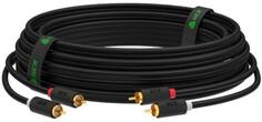 GCR Кабель 7.5m аудио 2 х RCA / 2 х RCA , GOLD, черный, GCR-53117 Greenconnect