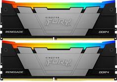 Оперативная память для компьютера 16Gb (2x8Gb) PC4-34200 4266MHz DDR4 DIMM CL19 Kingston Fury Renegade RGB KF442C19RB2AK2/16