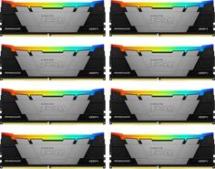 Оперативная память для компьютера 256Gb (8x32Gb) PC4-25600 3200MHz DDR4 DIMM CL16 Kingston Fury Renegade RGB KF432C16RB2AK8/256