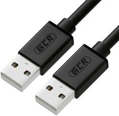 GCR Кабель 0.75m USB 2.0, AM/AM, черный, 28/28 AWG, экран, армированный, морозостойкий, GCR-UM2M-BB2S-0.75m Greenconnect