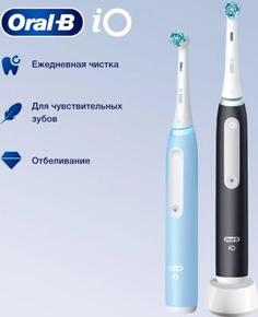 Электрическая зубная щетка IO3 DUO MATT BLACK + ICE BLUE ORAL-B Braun