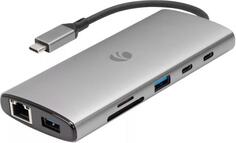 Адаптер TypeC--&gt;PD+2USB-C3.1+2USB-A3.0+2HDMI2.0+RJ45(1Gb)+SD3.0+TF3.0 &lt;CUE68&gt; Vcom Telecom