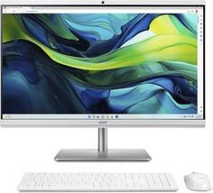 Моноблок Acer Aspire C27-195ES 27 Full HD Core Ultra 7 155U (1.7) 16Gb SSD512Gb Graphics CR Eshell GbitEth WiFi BT 65W клавиатура мышь Cam серебристы