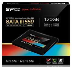 Твердотельный накопитель SSD 2.5 120 Gb Silicon Power SP120GBSS3S55S25 Read 550Mb/s Write 420Mb/s TLC