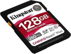 Карта памяти SD XC 128 ГбGb Kingston Canvas React Plus SDR2V6/128GB