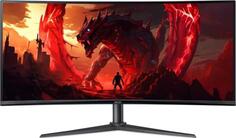 34&#039;&#039; ACER Nitro XZ342CUV3bmiiphx,ZeroFrame,Curved 1500R Black,21:9,VA,3440x1440,1ms,400cd,180Hz,2xHDMI(2.0)+1xDP(1.4)+SPK+Audio out,Speakers