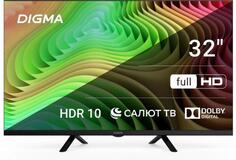 Телевизор LED Digma 32 DM-LED32SBB36 Салют ТВ Frameless Metal черный FULL HD 60Hz DVB-T DVB-T2 DVB-C DVB-S DVB-S2 USB WiFi Smart TV