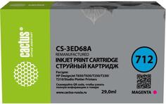Картридж Cactus CS-3ED68A для HP DJ T230/630 29000000стр Пурпурный