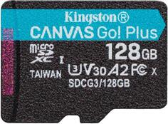 Флеш карта microSDXC 128Gb Kingston, UHS-II Class U3 V30 A2, чтение: 170Мб/с, запись: 90Мб/с, без адаптера &lt;SDCG3/128GBSP&gt;