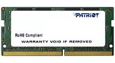 Оперативная память для ноутбука 4Gb (1x4Gb) PC4-17000 2133MHz DDR4 SO-DIMM CL15 Patriot PSD44G213381S Патриот
