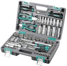 Набор инструментов STELS 14108 1/2 1/4 CrV пластиковый кейс  69 предм.