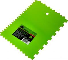 Шпатель для клея, пластмассовый, 130х170 мм, зубчатый// Сибртех