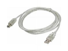 Кабель USB 2.0 AM-BM 1.8м Buro прозрачный USB2.0-AM/BM-TRANS
