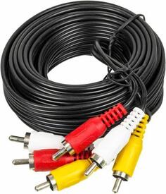 Кабель соединительный 5.0м Ningbo 3xRCA(M)-3xRCA(M) черный JAAC027-5