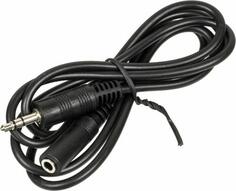 Кабель соединительный 1.0м Ningbo Jack 3.5 (M) -Jack 3.5 (F) стерео черный JAAC003-1