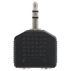 Адаптер Ningbo 2x3.5 Jack(f) - 3.5 Jack(m) черный JAAA095-B