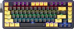 Игровая клавиатура REDRAGON ELF чёрно-жёлтая (USB, Redragon+Melt Gold, 82 кл ., RGB) Defender