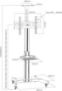 Подставка для телевизора Arm Media PT-STAND-11 черный 32-65 макс.40кг напольный фиксированный