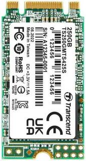 Твердотельный накопитель SSD M.2 Transcend 250Gb MTS425 &lt;TS250GMTS425S&gt; (SATA3, up to 500/330MBs, 3D NAND, 90TBW, 22x42mm)