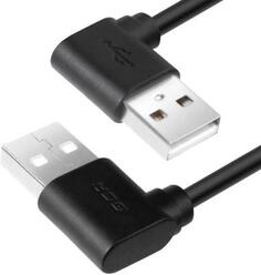 GCR Кабель 1.0m USB 2.0, AM угловой/AM угловой, 28/24 AWG, GCR-AUM5AM-BB2S-1.0m Greenconnect