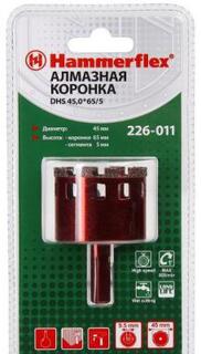 Алм. трубчатая коронка Hammer Flex 226-011 DHS 45,0*65/5 A3, алмаз 60Р, керамогранит