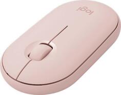 Мышь беспроводная Logitech Pebble M350 розовый USB + Bluetooth