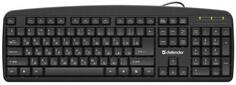 Клавиатура проводная Defender Office HB-910 RU USB черный