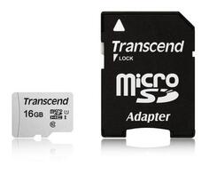 Карта памяти MicroSDHC 16Gb Transcend S300 Class10 UHS-1, U1+ адаптер [TS16GUSD300S-A]