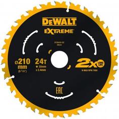 Диск пильный DeWalt DT20432-QZ 210 ммx30 мм 24зуб