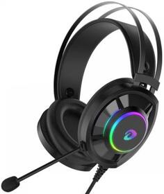 Гарнитура игровая проводная EH469 Black (черный), подсветка RGB, подключение USB, кабель 2.4м Dareu