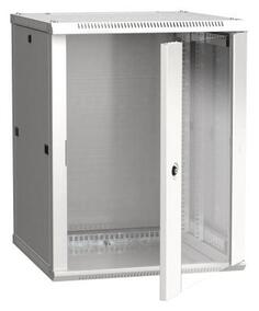 Шкаф монтажный ITK LINEA W (LWR3-18U66-GF) настенный 18U 600x600мм пер.дв.стекл задн.дв.стал.лист 90кг серый 500мм 41кг 200град. IK08 сталь