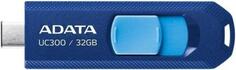 Флешка 32Gb ADATA UC300 USB 3.2 USB Type-C синий голубой ACHO-UC300-32G-RNB/BU