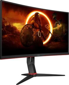 МОНИТОР 27 AOC C27G2Z3 Black-Red (VA, изогнутый, 1920x1080, 280Hz, 0.5 ms, 178°/178°, 300 cd/m, 80M:1, +2xHDMI 2.0,DP)