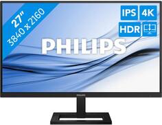МОНИТОР 27 PHILIPS 27E1N1900AE/00 Black (4K, IPS, 3840x2160, 4 ms, 178°/178°, 350 cd/m, 1000:1, +2xHDMI 2.0,+2xUSB 3.2)