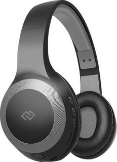Гарнитура накладные Digma BT-15 черный/серый беспроводные bluetooth оголовье (BT-15BG)