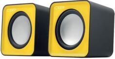 CBR CMS 90 Yellow, Акустическая система 2.0, питание USB, 2х3 Вт (6 Вт RMS), материал корпуса пластик, 3.5 мм линейный стереовход, регул. громк., длин