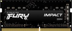 Оперативная память для ноутбука 16Gb (1x16Gb) PC4-25600 3200MHz DDR4 SO-DIMM CL20 Kingston FURY Impact Black (KF432S20IB/16)