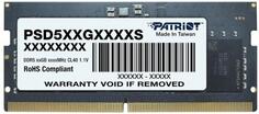 Оперативная память для ноутбука 32Gb (1x32Gb) PC5-38400 4800MHz DDR5 SO-DIMM Unbuffered CL40 Patriot Signature Line PSD532G48002S Патриот