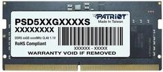 Оперативная память для ноутбука 8Gb (1x8Gb) PC5-38400 4800MHz DDR5 SO-DIMM CL40 Patriot Signature PSD58G480041S Патриот
