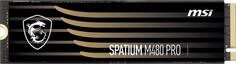 Твердотельный накопитель SSD M.2 1 Tb MSI SPATIUM M480 PRO Read 7400Mb/s Write 6000Mb/s 3D NAND S78-440L1G0-P83
