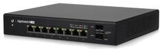 Коммутатор Ubiquiti EdgeSwitch 8 150W управляемый L2 8 портов 10/100/1000Mbps PoE(150W) 2xSFP ES-8-150W-EU