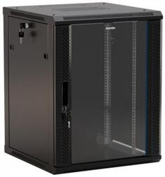 Шкаф настенный Hyperline TWB-0645-GP-RAL9004 19-дюймовый (19), 6U, 367x600х450мм, стеклянная дверь с перфорацией по бокам, ручка с замком, цвет черны Evga
