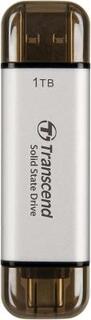 Внешний SSD диск 1 Tb USB Type-C USB 3.2 Gen 2 Transcend TS1TESD310S серебристый
