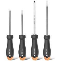 Набор отверток &amp;quot;Home Series Gray&amp;quot; Deli HT1004C 4шт SL5x100+SL6x150+PH1x100+PH2x150, эксклюзивный дизайн, рукоятка из высококачестве